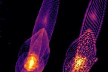 A simulation of early galaxy formation under three dark matter scenarios.