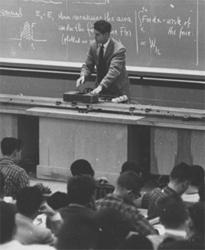 Image of physics classroom in 50s