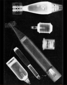 Xray of captured munitions from WWII