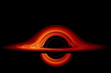 Visualization of simulated black hole and its accretion disk