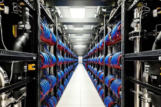 Aurora supercomputer machinery