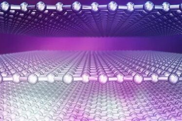 Illustration showing four graphene layers.